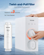 VEVOR Reverse Osmosis sistēmas aizstājējs filtrs SS-006 zem izlietnes ūdens filtram