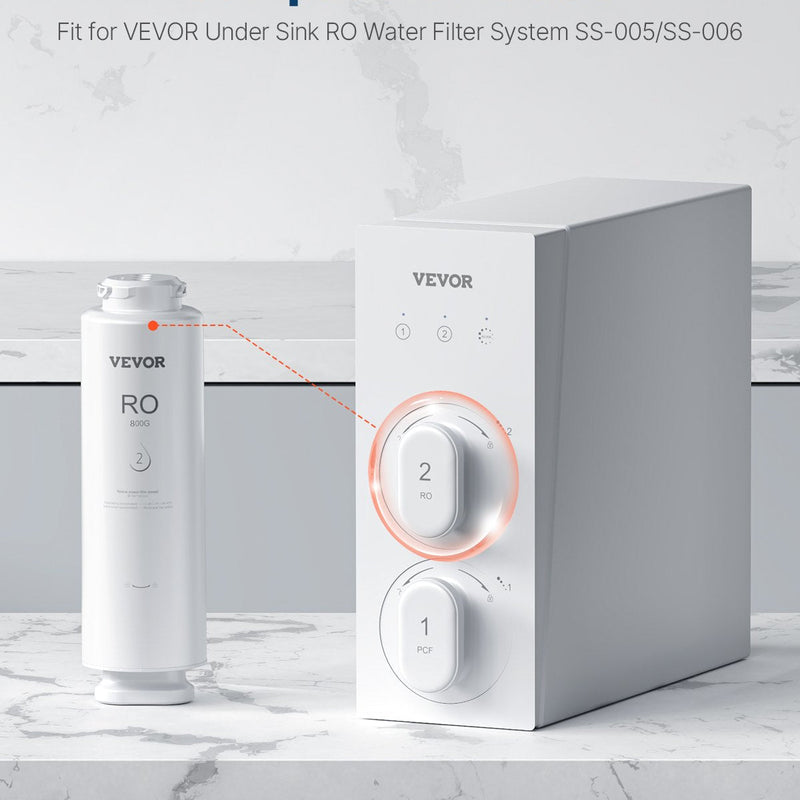 VEVOR Reverse Osmosis sistēmas aizstājējs filtrs SS-006 zem izlietnes ūdens filtram