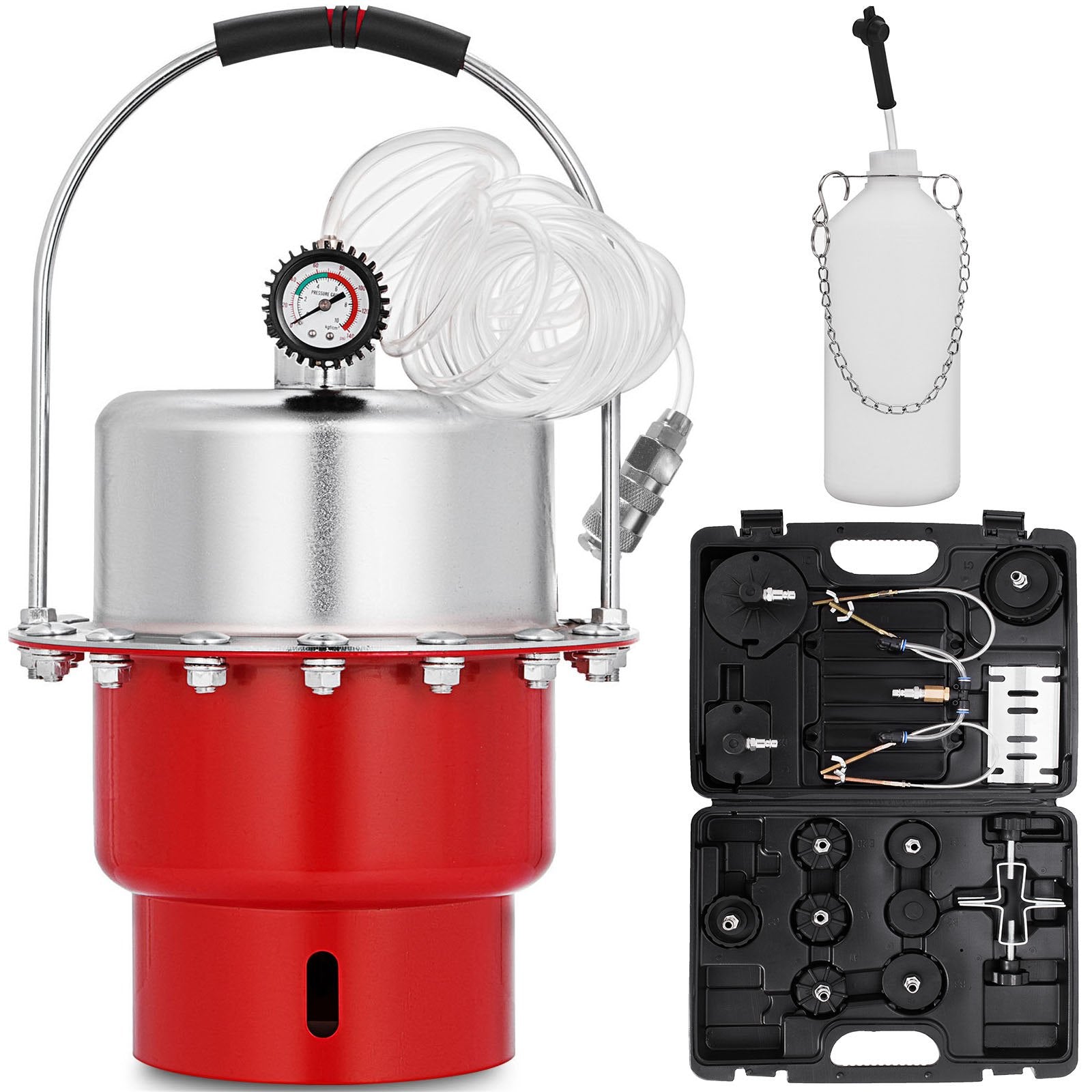 Пневматический воздухоотводчик тормозов и сцепления 60 PSI, емкость 5 л, подходит для мастерских и гаражей.
