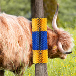 VEVOR dzīvnieku skrāpēšanās birstu komplekts, 3 gab., ar 6 skrūvēm, 43,4 × 19 cm govju un zirgu skrāpētājs muguras niezes mazināšanai, kopšanai un tīrīšanai, piemērots zirgiem, cūkām un liellopiem