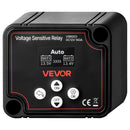 VEVOR dubultā akumulatora izolators 12 V 140 A, manuāls un automātisks VSR spriegumjutīgs relejs ar LCD displeju, piemērots litija un svina-skābes akumulatoriem automašīnām, kravas auto, kemperiem, UTV, ATV un laivām