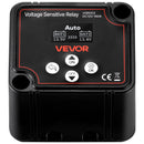 VEVOR dubultā akumulatora izolators 12 V 140 A, manuāls un automātisks VSR spriegumjutīgs relejs ar LCD displeju, piemērots litija un svina-skābes akumulatoriem automašīnām, kravas auto, kemperiem, UTV, ATV un laivām