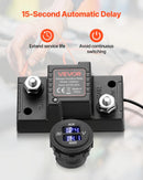 VEVOR divu akumulatoru izolatora komplekts, 12 V, 80 A, manuāls un automātisks VSR sprieguma jutīgs relejs ar voltmetru un LCD ekrānu, viedais akumulatoru izolators svina-skābes akumulatoriem, piemērots UTV un ATV transportlīdzekļiem
