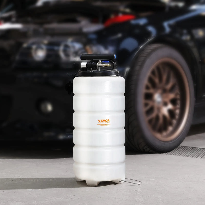 VEVOR šķidruma ekstraktors 15 l pneimatisks/manuāls eļļas maiņas vakuuma sūknis ar mērstieni un iesūkšanas šļūteni automobiļu šķidrumu vakuuma izsūkšanai
