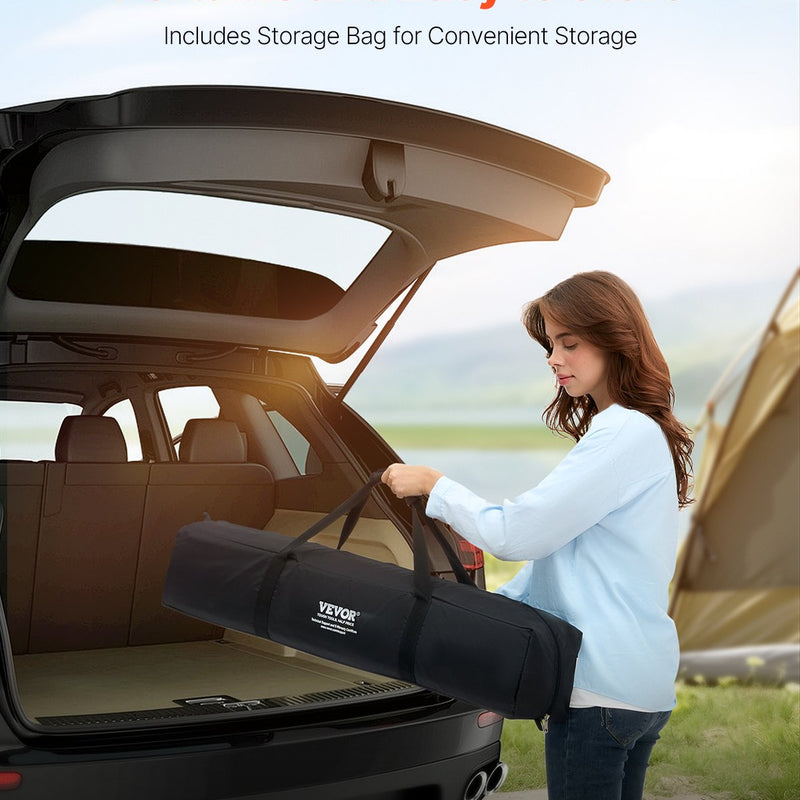 VEVOR Inflatable mattress with frame and pump, 1 person, for camping, up to 136 kg