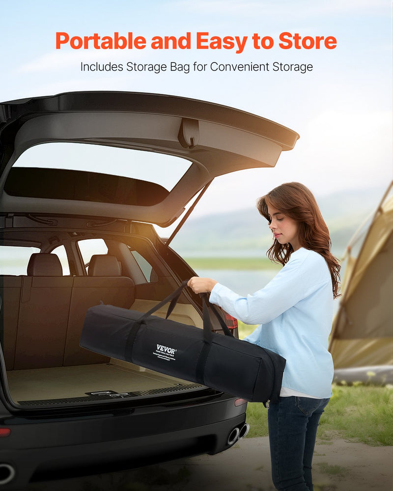 VEVOR Inflatable mattress with frame and pump, 1 person, for camping, up to 136 kg