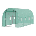 Переносная теплица VEVOR 4,45 x 1,94 x 1,92 м, оцинкованный каркас, PE-покрытие, зеленая