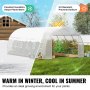 В наличии через 10 дней! VEVOR Переносная теплица 5,9 x 2,95 x 1,98 м, оцинкованный каркас, полиэтиленовое покрытие, белый