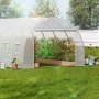 В наличии через 10 дней! VEVOR Переносная теплица 5,9 x 2,95 x 1,98 м, оцинкованный каркас, полиэтиленовое покрытие, белый