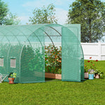 Доступно в течение 10 дней! VEVOR Переносная теплица 5,90x2,95x2,25 м, оцинкованный каркас, полиэтиленовое покрытие, зеленая