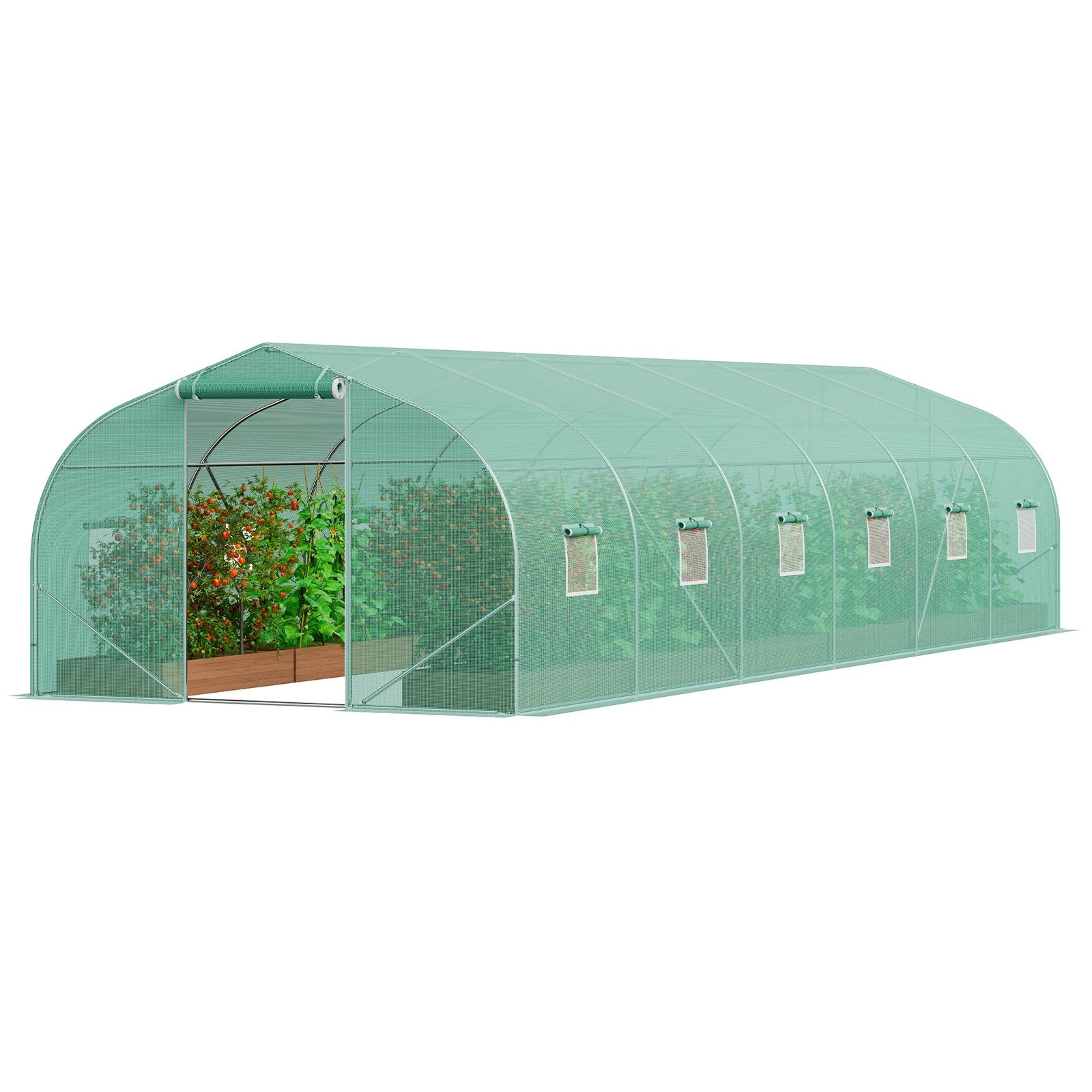 Available in 10 days! VEVOR Portable greenhouse 8,34 x 2,9 x 2,25 m, galvanised frame, PE-coated, green