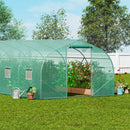 Saadaval 10 päeva pärast! VEVOR Kaasaskantav kasvuhoone 8,34 x 2,9 x 2,25 m, tsingitud raam, PE-kattega, roheline