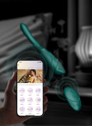 SESH ar aplikācijas vadību masāžas multiierīce apsildāma ierīce no SESH AURORA kolekcijas,melnā krāsa,skatīt aprakstu,diskrēta piegāde melnā iepakojumā