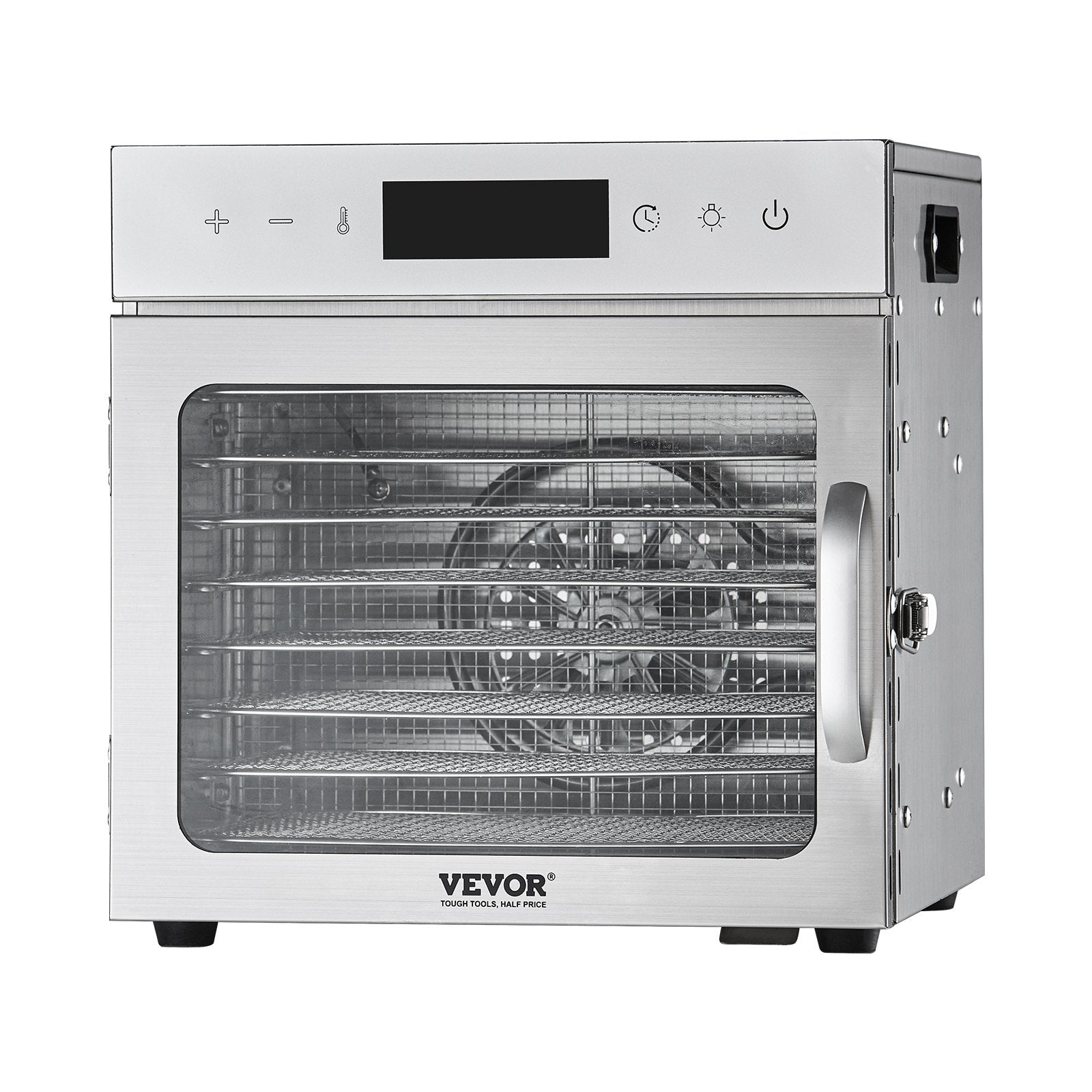 VEVOR pārtikas dehidrators ar 8 paplātēm, 400 W, nerūsējošais tērauds