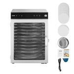VEVOR 12 trauku rotējošais pārtikas žāvētājs, 800W, nerūsējošais tērauds