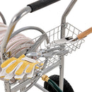 Šļūtenes Ratiņi ar Uzglabāšanas Grozu, 76 m Šļūtenei, 4 Riteņi, Pulverkrāsots Tērauds