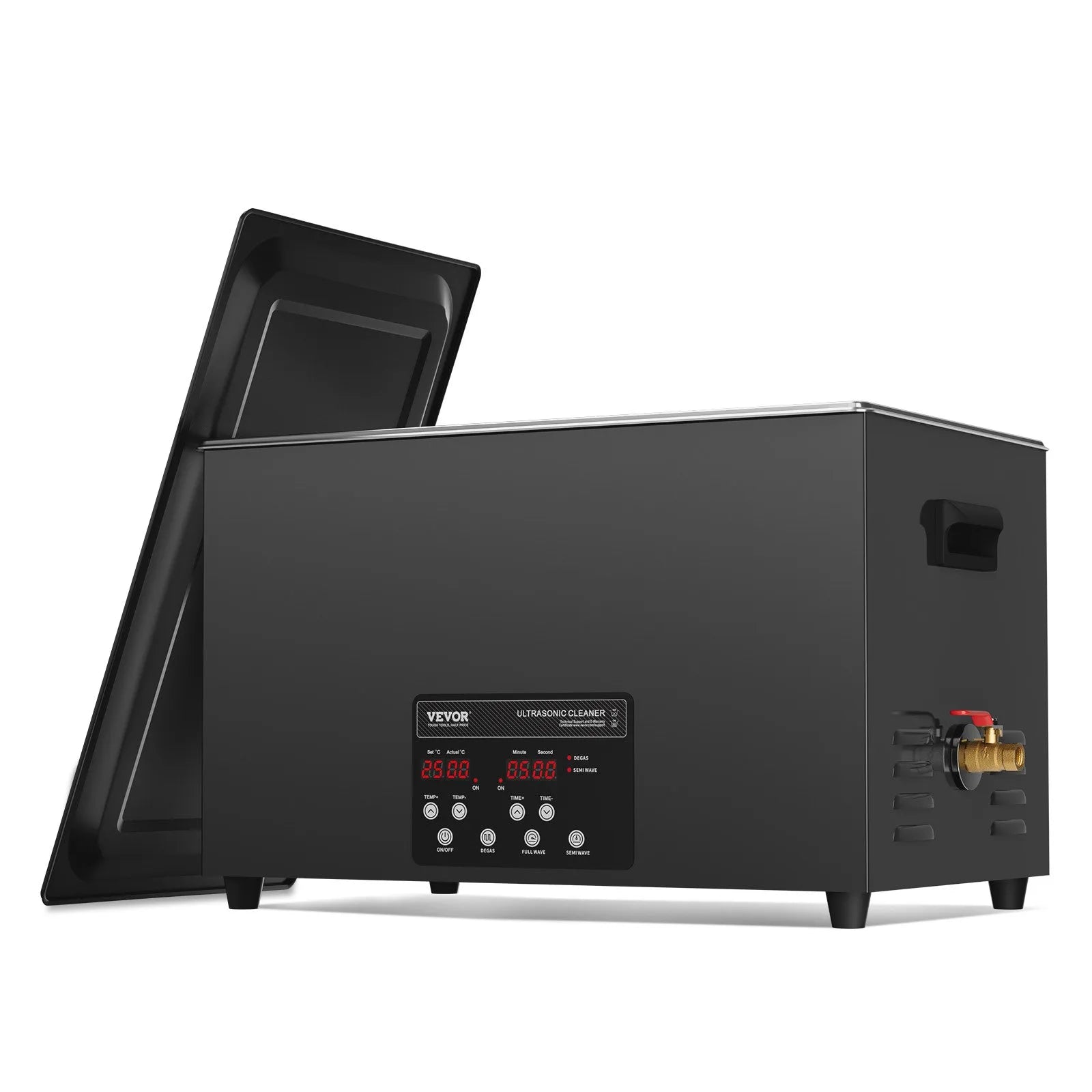 VEVOR 30 l ultraskaņas tīrītājs, 600 W digitāla ultraskaņas tīrīšanas iekārta ar uzlabotu degazēšanu un saudzīgo režīmu, 40 kHz industriāls ultraskaņas tīrītājs ar taimeri un sildīšanu retainieru, juvelierizstrādājumu un instrumentu tīrīšanai