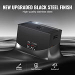 VEVOR 30 l ultraskaņas tīrītājs, 600 W digitāla ultraskaņas tīrīšanas iekārta ar uzlabotu degazēšanu un saudzīgo režīmu, 40 kHz industriāls ultraskaņas tīrītājs ar taimeri un sildīšanu retainieru, juvelierizstrādājumu un instrumentu tīrīšanai