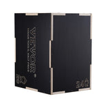3-in-1 plyometriskā lēcienu kaste 61/51/41 cm, koka neslīdoša platforma mājas treniņiem, melna