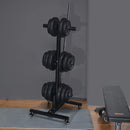 Vertikālais svaru disku statīvs ar riteņiem, 454 kg noslodze