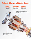 VEVOR dziļurbuma iegremdējamais sūknis 550 W, 230 V, plūsma līdz 65 l/min, pacelšanas augstums līdz 85 m, 20 m kabelis ar ārēju vadības bloku, nerūsējošā tērauda korpuss, IP68, rūpniecībai, apūdeņošanai un mājsaimniecībai