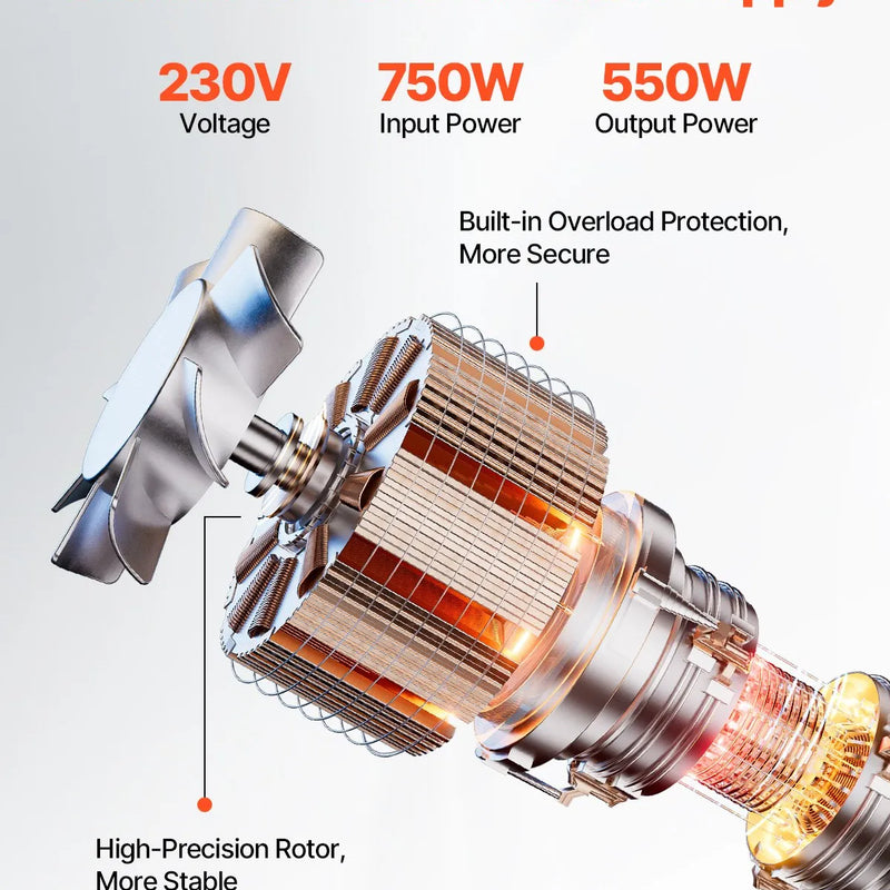 VEVOR dziļurbuma iegremdējamais sūknis, 550 W jauda, 230 V, plūsma 65 l/min, pacēluma augstums 64 m, ar 20 m kabeli un ārējo vadības bloku, nerūsējošā tērauda ūdens sūknis rūpnieciskai apūdeņošanai un mājas lietošanai, IP68 ūdensizturība