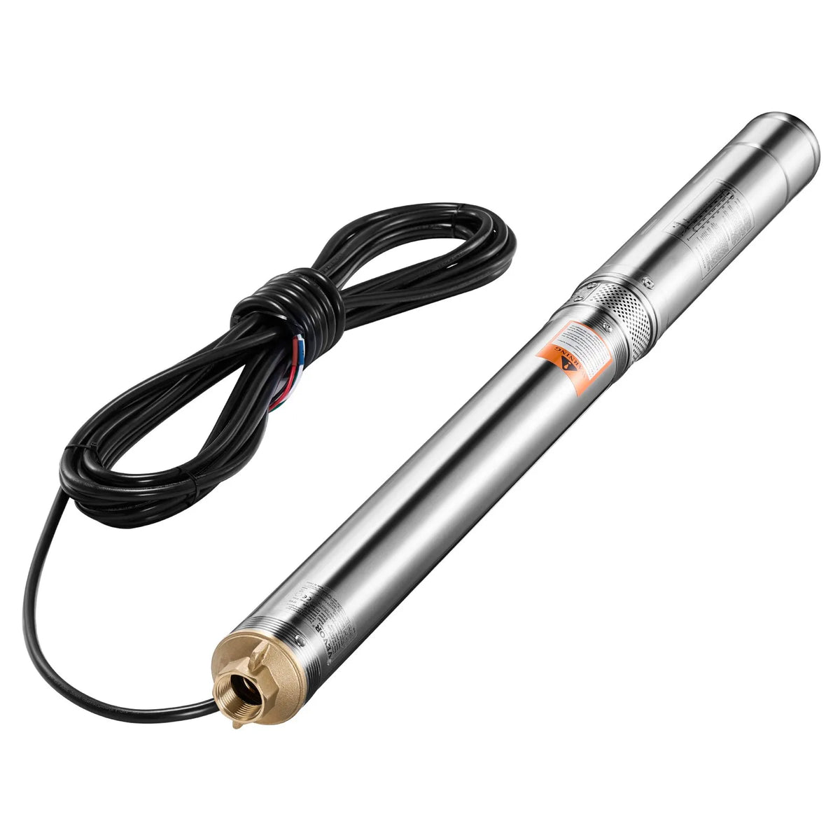 VEVOR dziļurbuma iegremdējamais sūknis, 550 W jauda, 230 V, plūsma 65 l/min, pacēluma augstums 64 m, ar 20 m kabeli un ārējo vadības bloku, nerūsējošā tērauda ūdens sūknis rūpnieciskai apūdeņošanai un mājas lietošanai, IP68 ūdensizturība