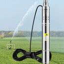 VEVOR dziļurbuma iegremdējamais sūknis 550 W, 230 V/50 Hz, plūsma līdz 35 l/min, pacelšanas augstums līdz 108 m, smilšu izturība <5 %, 20 m barošanas kabelis, 7,6 cm nerūsējošā tērauda korpuss, IP68, rūpniecībai, apūdeņošanai un mājai