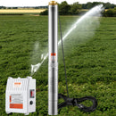 VEVOR dziļurbuma iegremdējamais sūknis 1500 W, 230 V/60 Hz, plūsma līdz 9,8 m³/h, pacelšanas augstums līdz 108 m, 19,4 m kabelis ar ārēju vadības bloku, nerūsējošā tērauda korpuss, IP68, rūpniecībai, apūdeņošanai un mājsaimniecībai