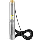 VEVOR dziļurbuma iegremdējamais sūknis 750 W, 230 V/50 Hz, plūsma līdz 100 l/min, pacelšanas augstums līdz 66 m, smilšu izturība < 5 %, 20 m elektriskais kabelis, 7,6 cm nerūsējošā tērauda korpuss, IP68, rūpniecībai, apūdeņošanai un mājsaimniecībai