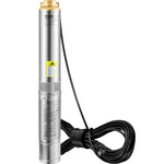 VEVOR dziļurbuma iegremdējamais sūknis 750 W, 230 V/50 Hz, plūsma līdz 100 l/min, pacelšanas augstums līdz 66 m, smilšu izturība < 5 %, 20 m elektriskais kabelis, 7,6 cm nerūsējošā tērauda korpuss, IP68, rūpniecībai, apūdeņošanai un mājsaimniecībai