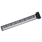 VEVOR pārnēsājamā ritināmā klaviatūra ar 88 taustiņiem, elektriskā digitālā klaviatūra ar 128 ritmiem, 128 tembriem, uzlādējamu akumulatoru, 2 W skaļruni, LED displeju un 5 pieslēgvietām ar MIDI funkciju, bērniem, iesācējiem un pieaugušajiem