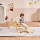 VEVOR Piklera trijstūra komplekts 4-in-1, Montessori koka kāpelēšanas rotaļlieta bērniem 1–3 gadi, iekštelpu rotaļu laukums ar trijstūri un rampu, liels izmērs, koka krāsa