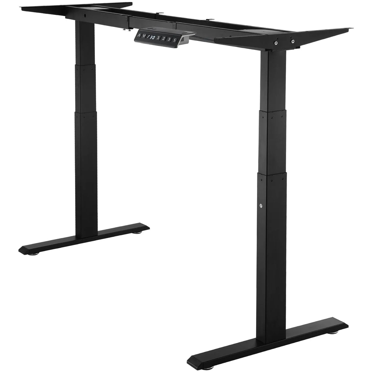 VEVOR Electric Height-Adjustable Desk Base with Two Motors, 65–129 cm, Black