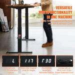 VEVOR Electric Height-Adjustable Desk Base with Two Motors, 65–129 cm, Black