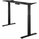 VEVOR Electric Height-Adjustable Desk Base with Two Motors, 70–117 cm, Black