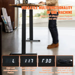 VEVOR Electric Height-Adjustable Desk Base with Two Motors, 70–117 cm, Black