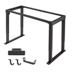 VEVOR Electric Standing Desk Frame with 4 Legs and Two Motors, 70–117 cm, 4 Height Memory Settings, Black