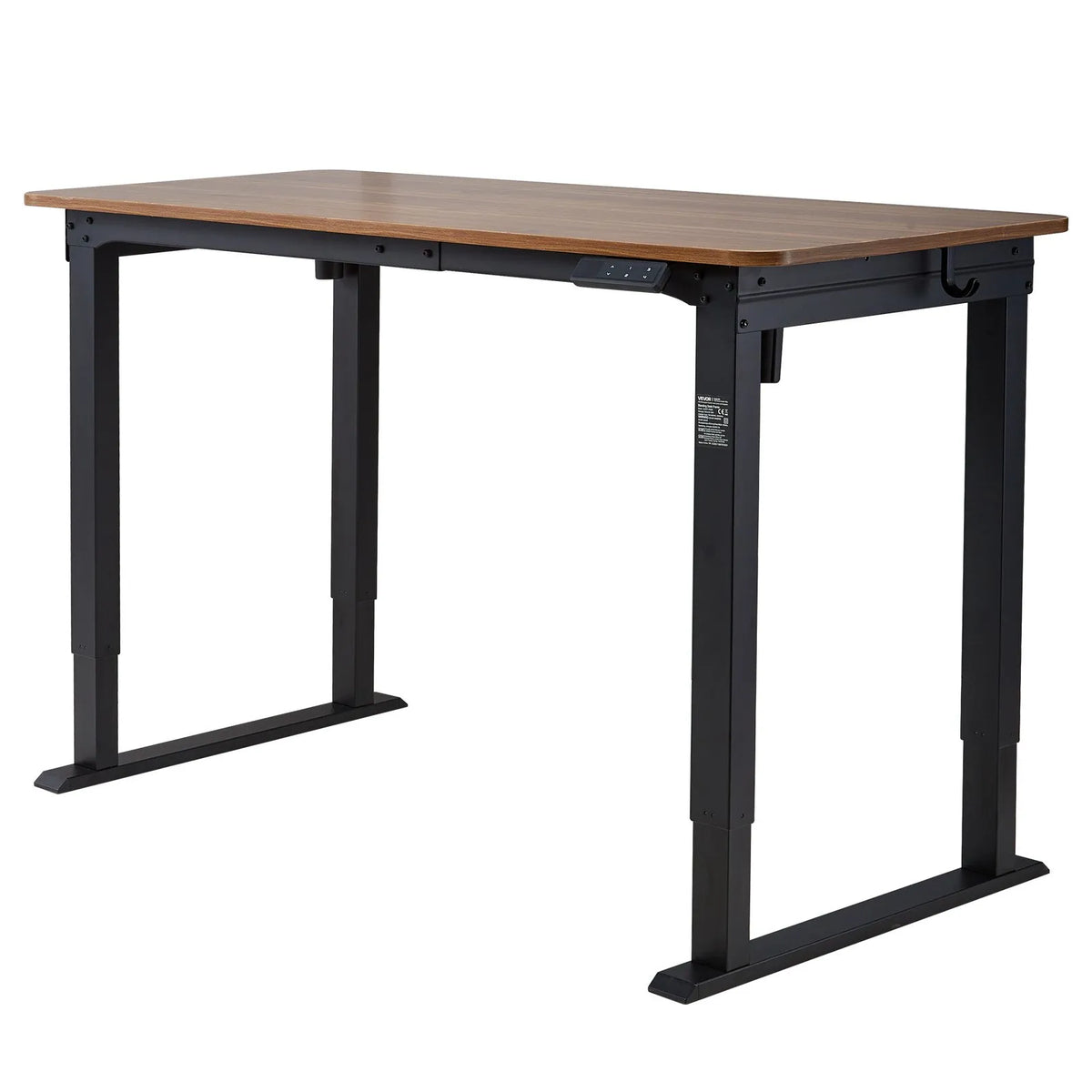 VEVOR Electric Standing Desk Frame with 4 Legs and Two Motors, 70–117 cm, 4 Height Memory Settings, Black