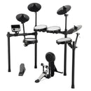 VEVOR elektroniskā bungasete ar 32 bungu komplektiem un 480 skaņām, 8″ klusās tīkla snare bungas spilventiņu, 10″ šķīvjiem, bungu vicinātājiem un austiņām; USB MIDI atbalsts, piemērota iesācējiem un pieaugušajiem