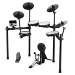 VEVOR elektroniskā bungasete ar 32 bungu komplektiem un 480 skaņām, 8″ klusās tīkla snare bungas spilventiņu, 10″ šķīvjiem, bungu vicinātājiem un austiņām; USB MIDI atbalsts, piemērota iesācējiem un pieaugušajiem