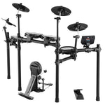 VEVOR elektroniskā bungasete ar 32 bungu komplektiem un 480 skaņām, 8″ klusās tīkla snare bungas spilventiņu, 10″ šķīvjiem, bungu vicinātājiem un austiņām; USB MIDI atbalsts, piemērota iesācējiem un pieaugušajiem