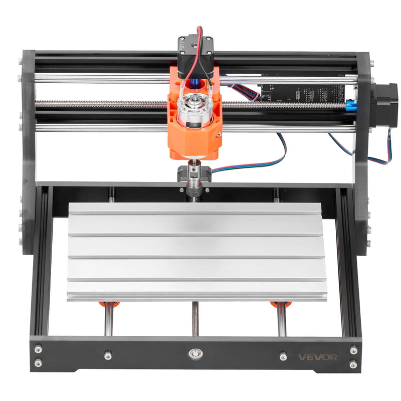 VEVOR 3018 CNC frēzēšanas iekārta, 60 W vārpsta, 3 asu koka gravēšanas un frēzēšanas mašīna, ar 300 × 180 × 40 mm darba zonu, bezsaistes vadības pulti, alumīnija sakausējuma konstrukciju, koka un akrila gravēšanai un griešanai