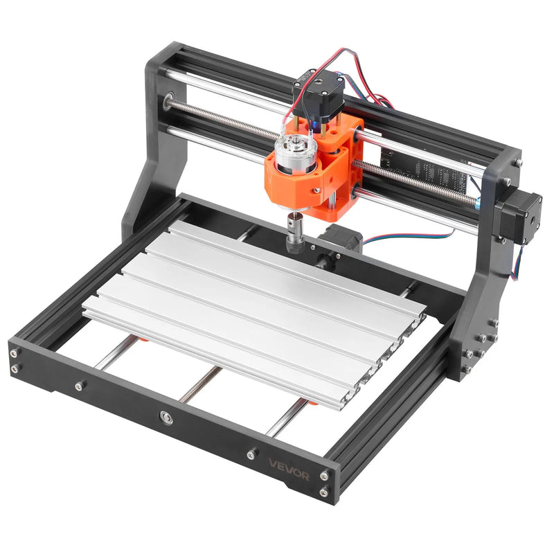 VEVOR 3018 CNC frēzēšanas iekārta, 60 W vārpsta, 3 asu koka gravēšanas un frēzēšanas mašīna, ar 300 × 180 × 40 mm darba zonu, bezsaistes vadības pulti, alumīnija sakausējuma konstrukciju, koka un akrila gravēšanai un griešanai