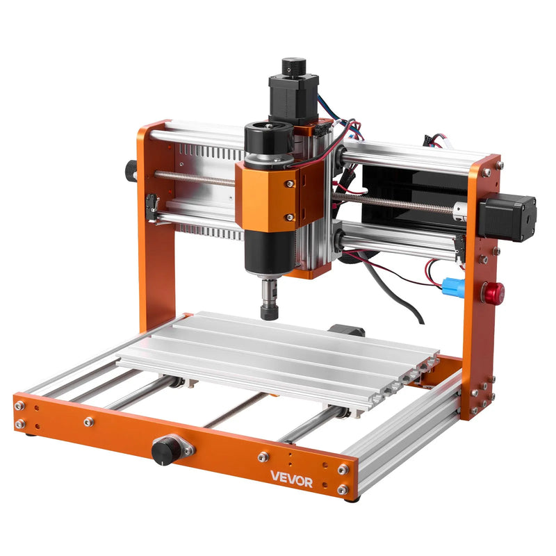 VEVOR CNC frēzēšanas iekārta, 500 W vārpsta, 3 asu koka gravēšanas un frēzēšanas mašīna, ar 300 × 180 × 80 mm darba zonu, bezsaistes vadības pulti, gala slēdžiem un avārijas apturēšanu, koka, akrila un plastmasas gravēšanai un griešanai