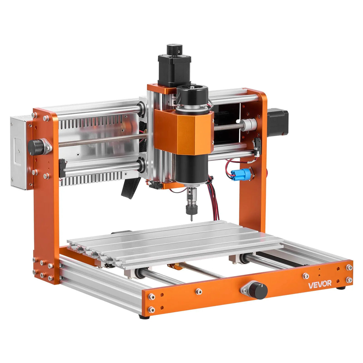 VEVOR CNC frēzēšanas iekārta, 500 W vārpsta, 3 asu koka gravēšanas un frēzēšanas mašīna, ar 300 × 180 × 80 mm darba zonu, bezsaistes vadības pulti, gala slēdžiem un avārijas apturēšanu, koka, akrila un plastmasas gravēšanai un griešanai
