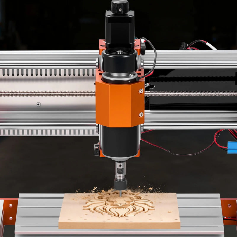 VEVOR CNC frēzēšanas iekārta, 500 W vārpsta, 3 asu koka gravēšanas un frēzēšanas mašīna, ar 300 × 180 × 80 mm darba zonu, bezsaistes vadības pulti, gala slēdžiem un avārijas apturēšanu, koka, akrila un plastmasas gravēšanai un griešanai