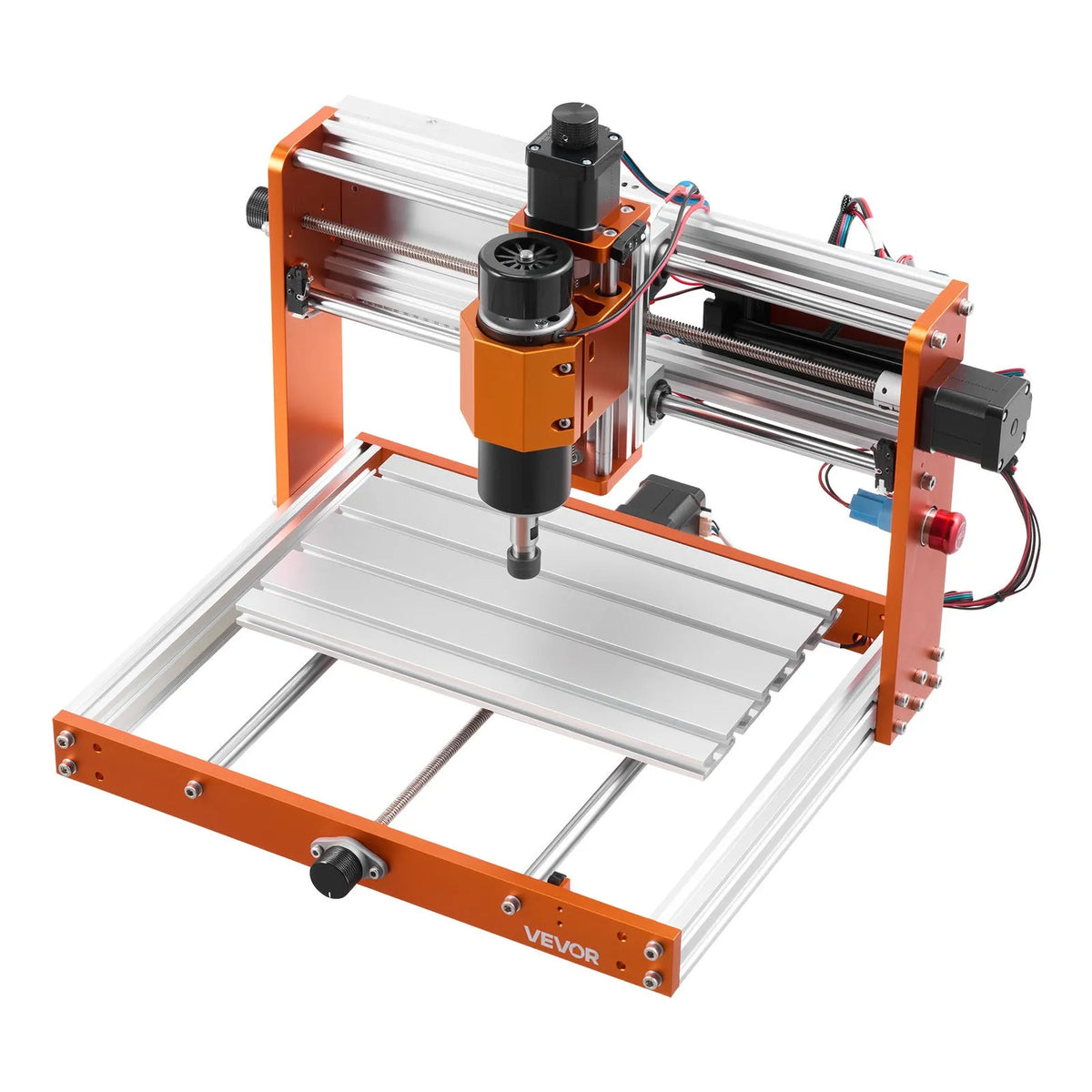VEVOR CNC frēzēšanas iekārta, 500 W vārpsta, 3 asu koka gravēšanas un frēzēšanas mašīna, ar 300 × 180 × 80 mm darba zonu, bezsaistes vadības pulti, gala slēdžiem un avārijas apturēšanu, koka, akrila un plastmasas gravēšanai un griešanai