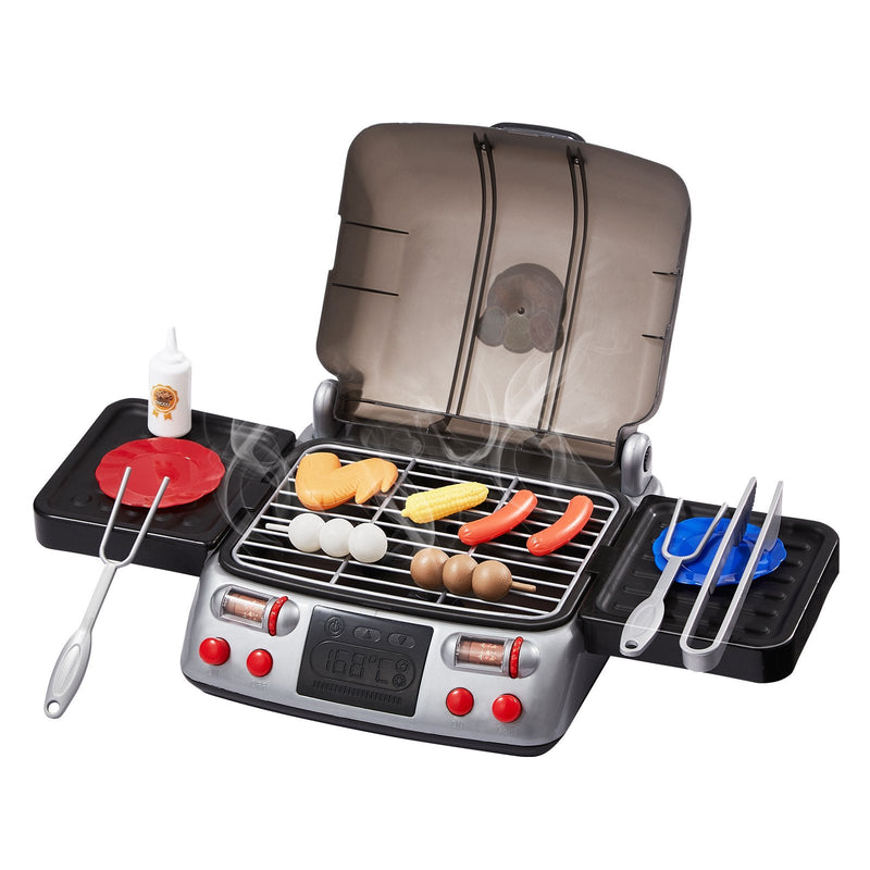 VEVOR 19 Gab. Bērnu BBQ Grila Spēļu Komplekts ar Gatavošanas Grilu, Dūmu Skaņu un Gaismu