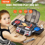 VEVOR 19 Gab. Bērnu BBQ Grila Spēļu Komplekts ar Gatavošanas Grilu, Dūmu Skaņu un Gaismu